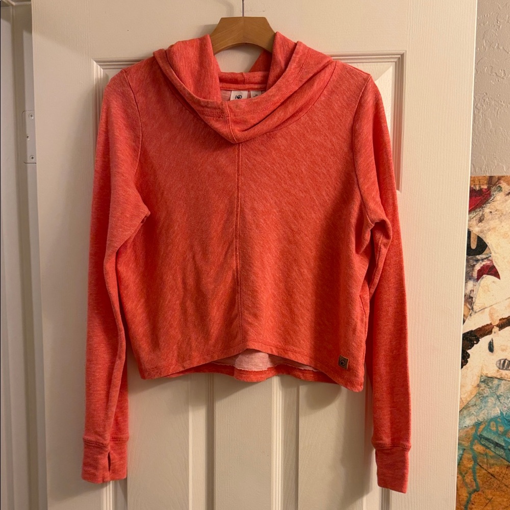 tentree Coral-Orange Lightweight Hoodie